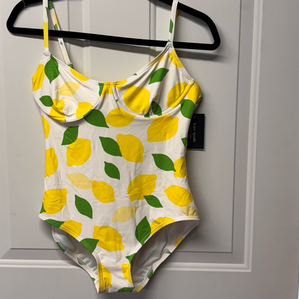 KATE SPADE womens lemons one piece underwire swimsuit‎ .